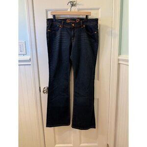 Seven7 Dark Wash Womens Bootcut Jeans with Orange Jewel Accents NWT - Size 12